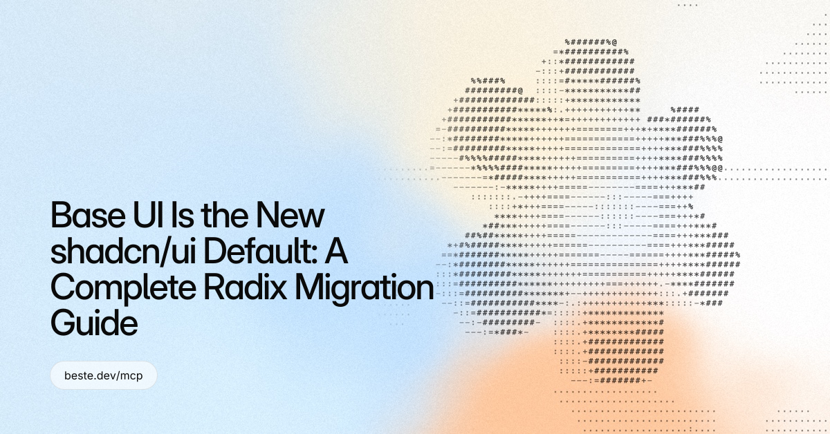 Base UI Is the New shadcn/ui Default: A Complete Radix Migration Guide ...