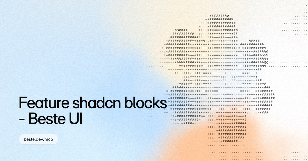 Feature shadcn blocks - Beste UI