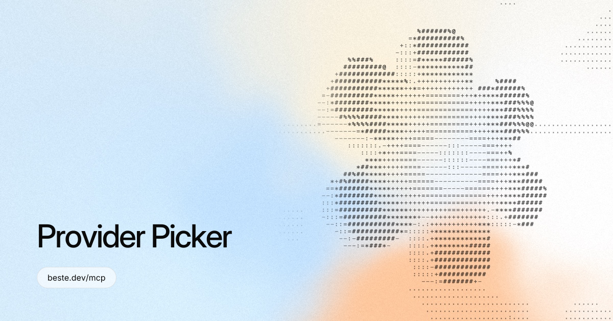 Provider Picker shadcn/tailwind block - Beste UI