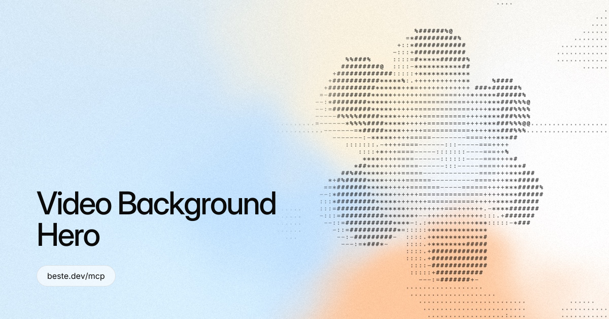 Video Background Hero shadcn/tailwind block - Beste UI